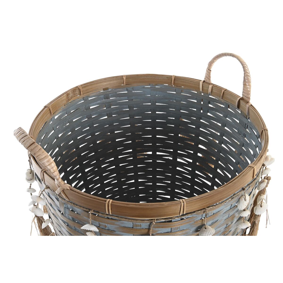 Set de Coșuri DKD Home Decor Multicolor Bambus (3 Piese)